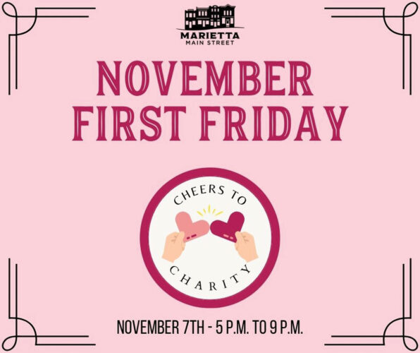 Marietta Main Street’s November First Friday offers Cheers to Charity